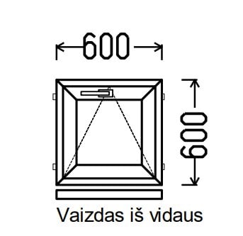 Plastikinis varstomas langas, baltos spalvos kaina ir informacija | Plastikiniai langai | pigu.lt