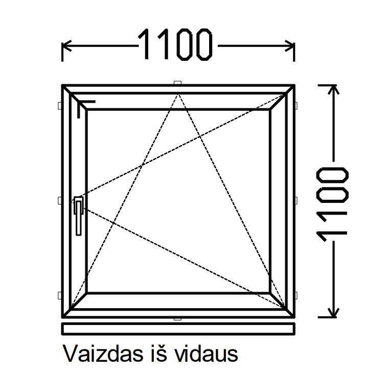 Plastikinis varstomas langas, baltos spalvos kaina ir informacija | Plastikiniai langai | pigu.lt