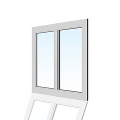 Plastikinis dviejų dalių nevarstomas langas, baltos spalvos цена и информация | Пластиковые окна | pigu.lt
