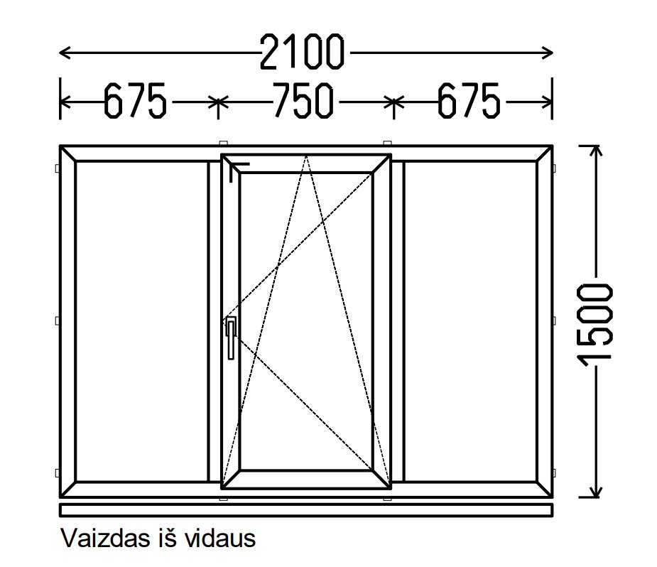 Plastikinis varstomas langas, baltos spalvos kaina ir informacija | Plastikiniai langai | pigu.lt