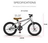 BMX dviratis Aoli 20", pilkas цена и информация | Dviračiai | pigu.lt