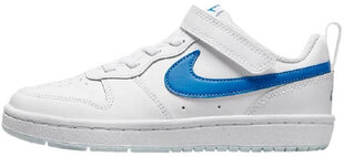 Детские кроссовки Nike Court Borough Low 2 BQ5451 123/2.5, белые/синие цена и информация | Детские туфли | pigu.lt