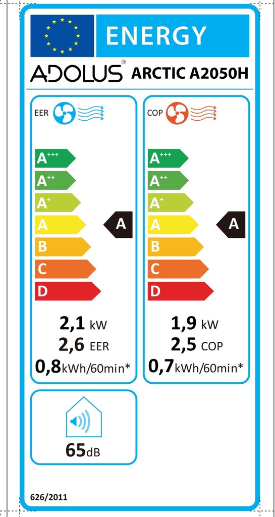 Mobilus oro kondicionierius Adolus Arctic A2050H kaina ir informacija | Kondicionieriai, šilumos siurbliai, rekuperatoriai | pigu.lt