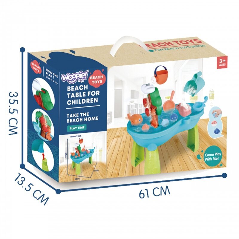 Smelio ir vandens stalas Woopie 2in1 krioklys kaina ir informacija | Vandens, smėlio ir paplūdimio žaislai | pigu.lt