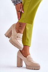 Zomšiniai batai moterims Mintore 25236-F, smėlio spalvos kaina ir informacija | Bateliai moterims | pigu.lt