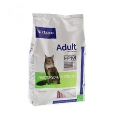 Virbac hpm adult neutered and entire cat su lašiša, 1,5 kg цена и информация | Сухой корм для кошек | pigu.lt