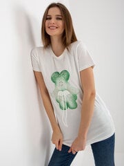 Marškinėliai moterims Fancy 2016103353118, balti цена и информация | Женские футболки | pigu.lt