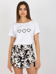 Marškinėliai moterims Rue Paris 2016103363254, balti цена и информация | Женские футболки | pigu.lt