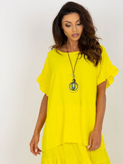 Palaidinė moterims Italy Moda, geltona kaina ir informacija | Palaidinės, marškiniai moterims | pigu.lt