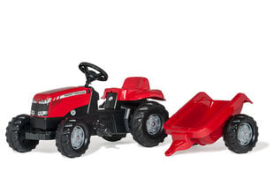 Minamas pedalais traktorius su priekaba Massey Ferguson Rolly Toys kaina ir informacija | Žaislai berniukams | pigu.lt