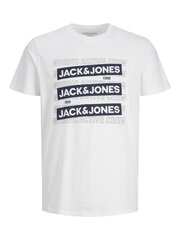 Футболка Jack & Jones для мальчика 12242921*02, белая, 5715423011339 цена и информация | Рубашка для мальчиков | pigu.lt