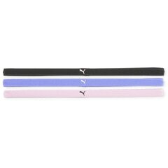 Galvos juostos moterims Puma AT Sportsband Womens Pack Headband 0534911, 3vnt., įvairių spalvų kaina ir informacija | Sportinė apranga moterims | pigu.lt