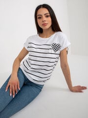 Женская футболка с принтом, белая цена и информация | Женские блузки, рубашки | pigu.lt