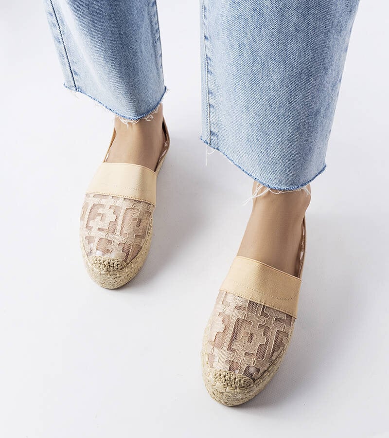 Espadrilės moterims Gemre GRM22577.2681, smėlio spalvos kaina ir informacija | Bateliai moterims  | pigu.lt