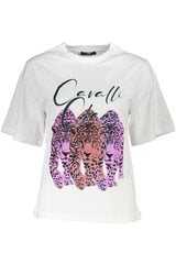 Женская футболка Cavalli Class, белая цена и информация | Женские футболки | pigu.lt