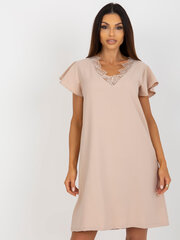 Suknelė moterims Rue Paris 2016103390106, smėlio spalvos kaina ir informacija | Suknelės | pigu.lt