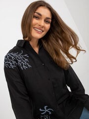 Marškiniai moterims Factory Price 2016103390694, juodi цена и информация | Женские блузки, рубашки | pigu.lt