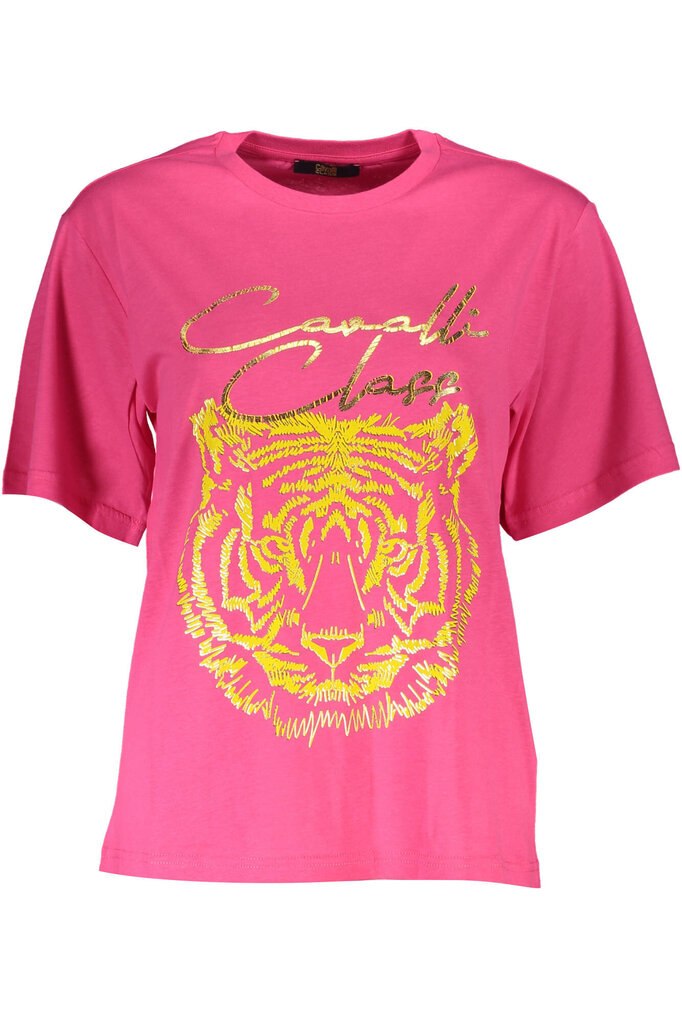 Marškinėliai moterims Cavalli Class, rožiniai kaina ir informacija | Marškinėliai moterims | pigu.lt