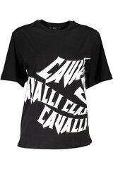 Женская футболка Cavalli Class, черная цена и информация | Женские футболки | pigu.lt