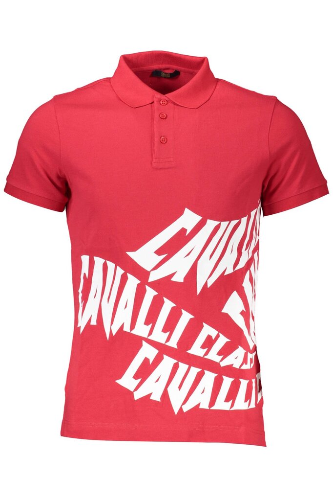 Marškinėliai vyrams Cavalli Class QXT64A-JD060, raudoni цена и информация | Vyriški marškinėliai | pigu.lt