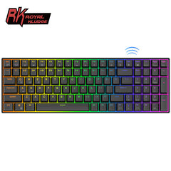 Royal Kludge RK100 белая беспроводная клавиатура | 96%, Hot-swap, Red Switches, US, черный цена и информация | Клавиатуры | pigu.lt