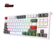 Royale Kludge RK R87, Red Switches, Белый цена и информация | Клавиатуры | pigu.lt