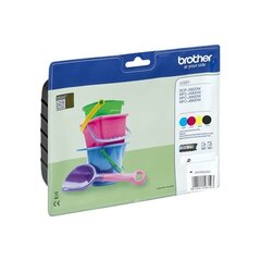 Brother LC221 Multipack Value Ink Cartridge - includes LC221 BK/C/M/Y ink cartridges цена и информация | Картриджи для лазерных принтеров | pigu.lt