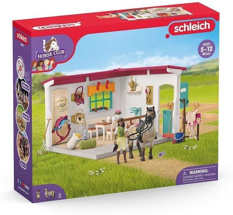 Raitelio kambarys su gyvūnų figūrėlėmis Schleich Horse Club kaina ir informacija | Žaislai mergaitėms | pigu.lt