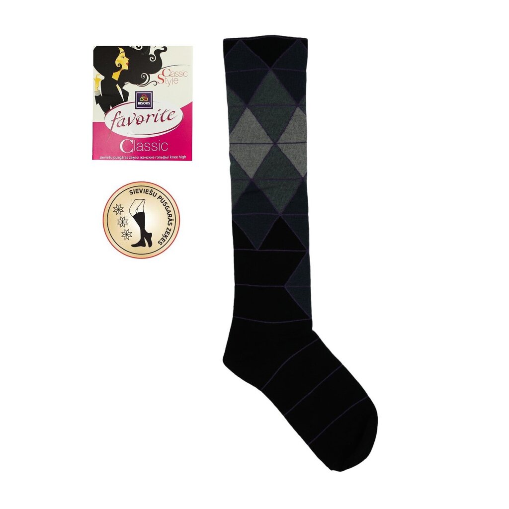 Puskojinės moterims Bisoks Favorite 22190, juodos kaina ir informacija | Moteriškos kojinės | pigu.lt
