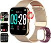 AnnBully HE1 Gold цена и информация | Išmanieji laikrodžiai (smartwatch) | pigu.lt