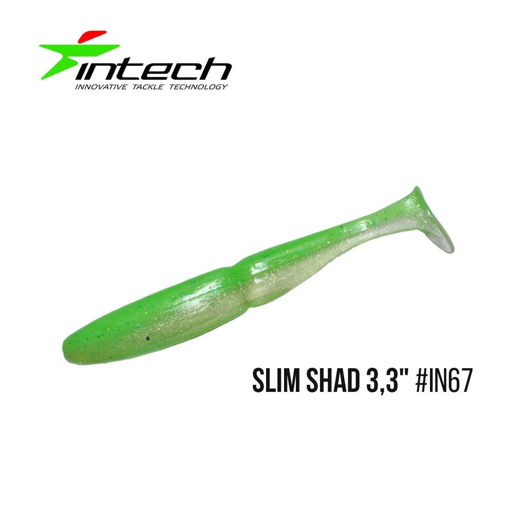 Silikoninis masalas Intech Slim Shad 4″ 5 pcs #IN67 kaina ir informacija | Vobleriai, masalai, blizgės | pigu.lt