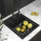 Granitinė virtuvės plautuvė Granitan, juoda цена и информация | Virtuvinės plautuvės | pigu.lt