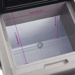 Šaltdėžė su ratukais ir rankena VidaXl, 40l, juoda kaina ir informacija | Šaltkrepšiai, šaltdėžės ir šaldymo elementai | pigu.lt