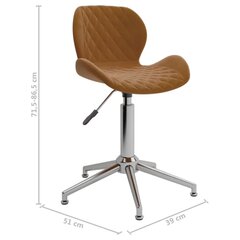 Pasukama valgomojo kėdė VidaXL, ruda kaina ir informacija | Virtuvės ir valgomojo kėdės | pigu.lt