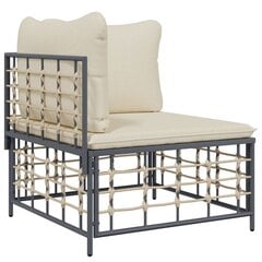Lauko baldų komplektas vidaXL, pilkas/smėlio spalvos kaina ir informacija | Lauko baldų komplektai | pigu.lt