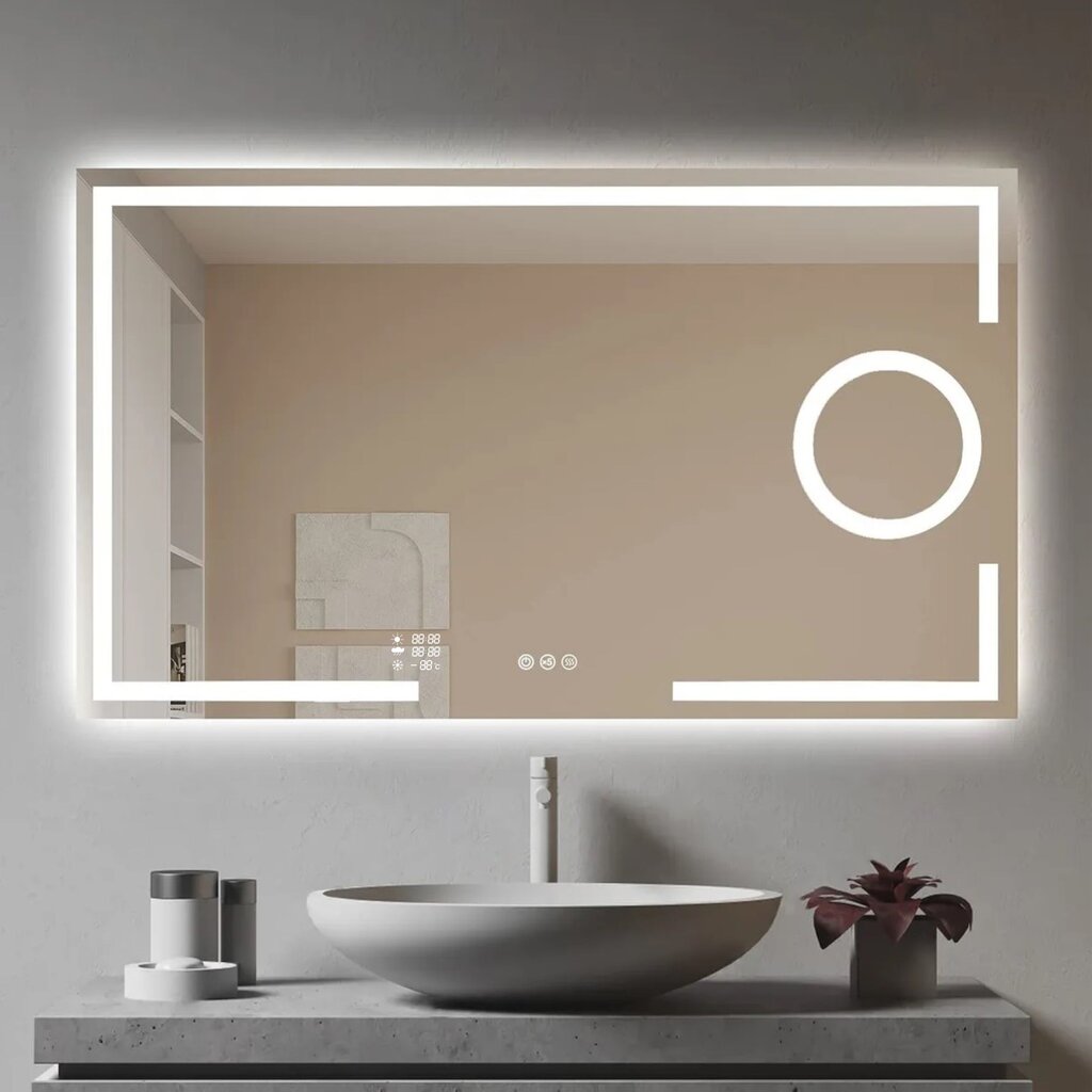 LED veidrodis Atlanta New WiFi, 120x70cm цена и информация | Vonios veidrodžiai | pigu.lt