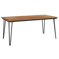 Sodo stalas su segtuko formos kojomis, 180x90x75cm, akacija kaina ir informacija | Lauko stalai, staliukai | pigu.lt