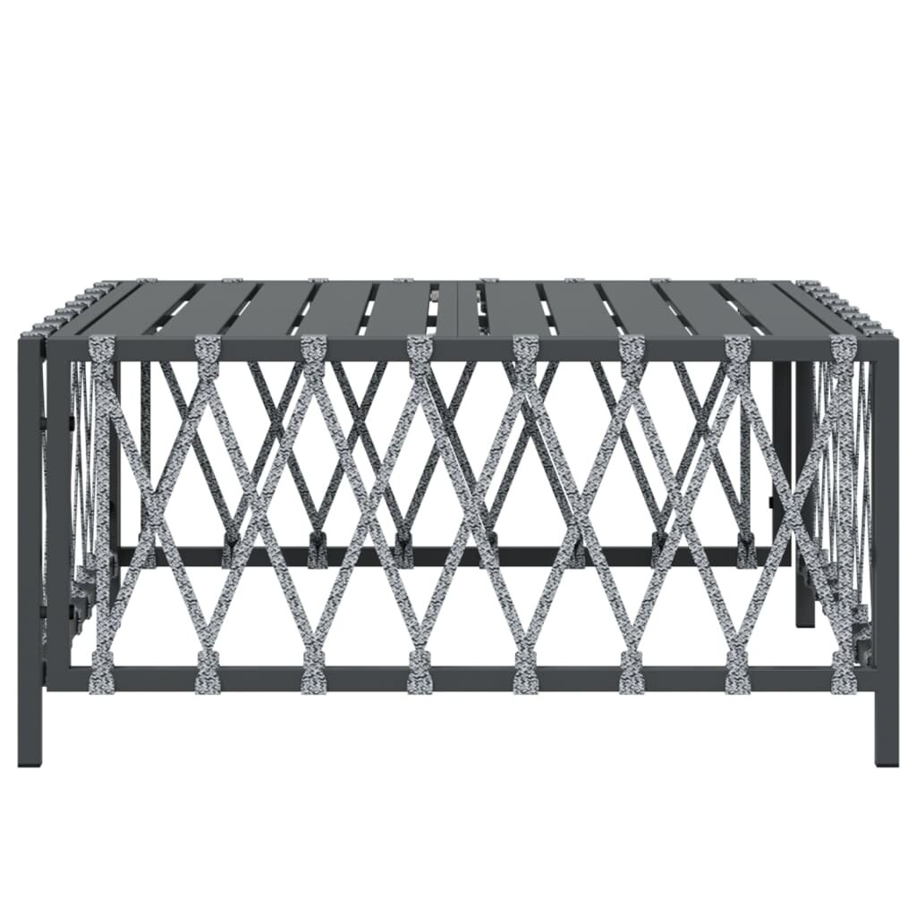 Sodo stalas, antracito spalvos, 70x70x34cm, austas audinys kaina ir informacija | Lauko stalai, staliukai | pigu.lt