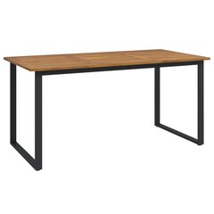 Sodo stalas su U formos kojomis, 160x80x75cm, akacijos masyvas kaina ir informacija | Lauko stalai, staliukai | pigu.lt