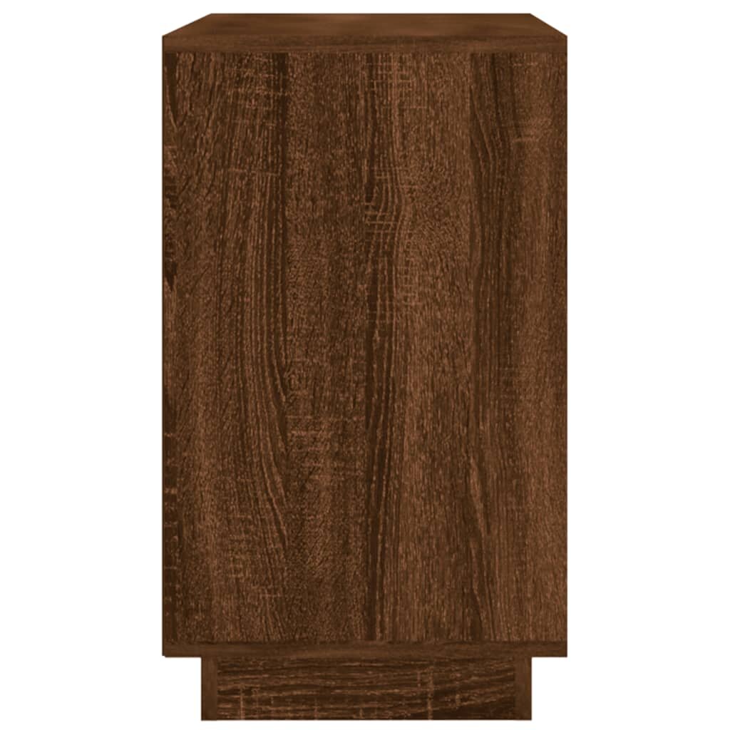 Šoninė spintelė, ruda ąžuolo, 102x35x60cm, apdirbta mediena kaina ir informacija | Vitrinos, indaujos | pigu.lt