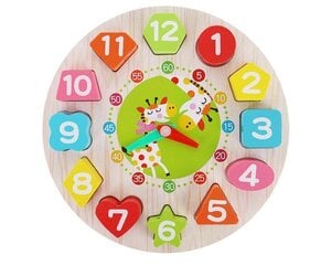 Medinis laikrodis su figūrėlėmis Quiyi, 18 cm kaina ir informacija | Lavinamieji žaislai | pigu.lt