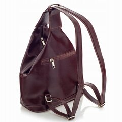 Элегантный бордовый кожаный рюкзак для женщин цена и информация | Женские сумки | pigu.lt