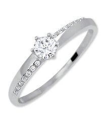 Brilio Золотое помолвочное кольцо с кристаллами 229 001 00762 07 цена и информация | Кольца | pigu.lt