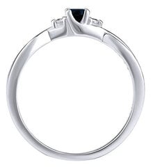 Silvego Серебряное кольцо с настоящим натуральным сапфиром JJJR1100SAP цена и информация | Кольцо | pigu.lt