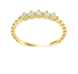 Sidabrinis paauksuotas žiedas moterims Brilio Silver GR122Y kaina ir informacija | Žiedai | pigu.lt