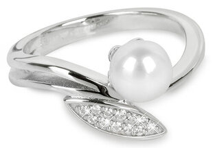 Silver Cat Элегантное серебряное кольцо с цирконами и бусинами SC215 цена и информация | Кольца | pigu.lt