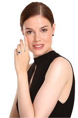 JwL Luxury Pearls Очаровательное кольцо с черной жемчужиной и цирконами JL0760 цена и информация | Кольцо | pigu.lt