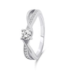 Brilio Silver Очаровательное серебряное кольцо с цирконами RI050W цена и информация | Кольца | pigu.lt