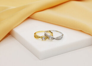 Brilio Silver Очаровательное позолоченное обручальное кольцо RI049Y цена и информация | Кольцо | pigu.lt