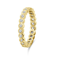 Sidabrinis paauksuotas žiedas moterims Brilio Silver RI050Y kaina ir informacija | Žiedai | pigu.lt